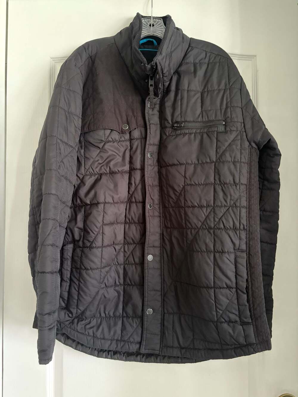 Hurley Black Quilted Long Sleeve Shirt Jacket